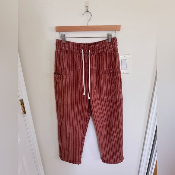 Backcountry Women's Textured Cotton Pull On Pant Bohemian Lagenlook Small - Picture 2 of 6